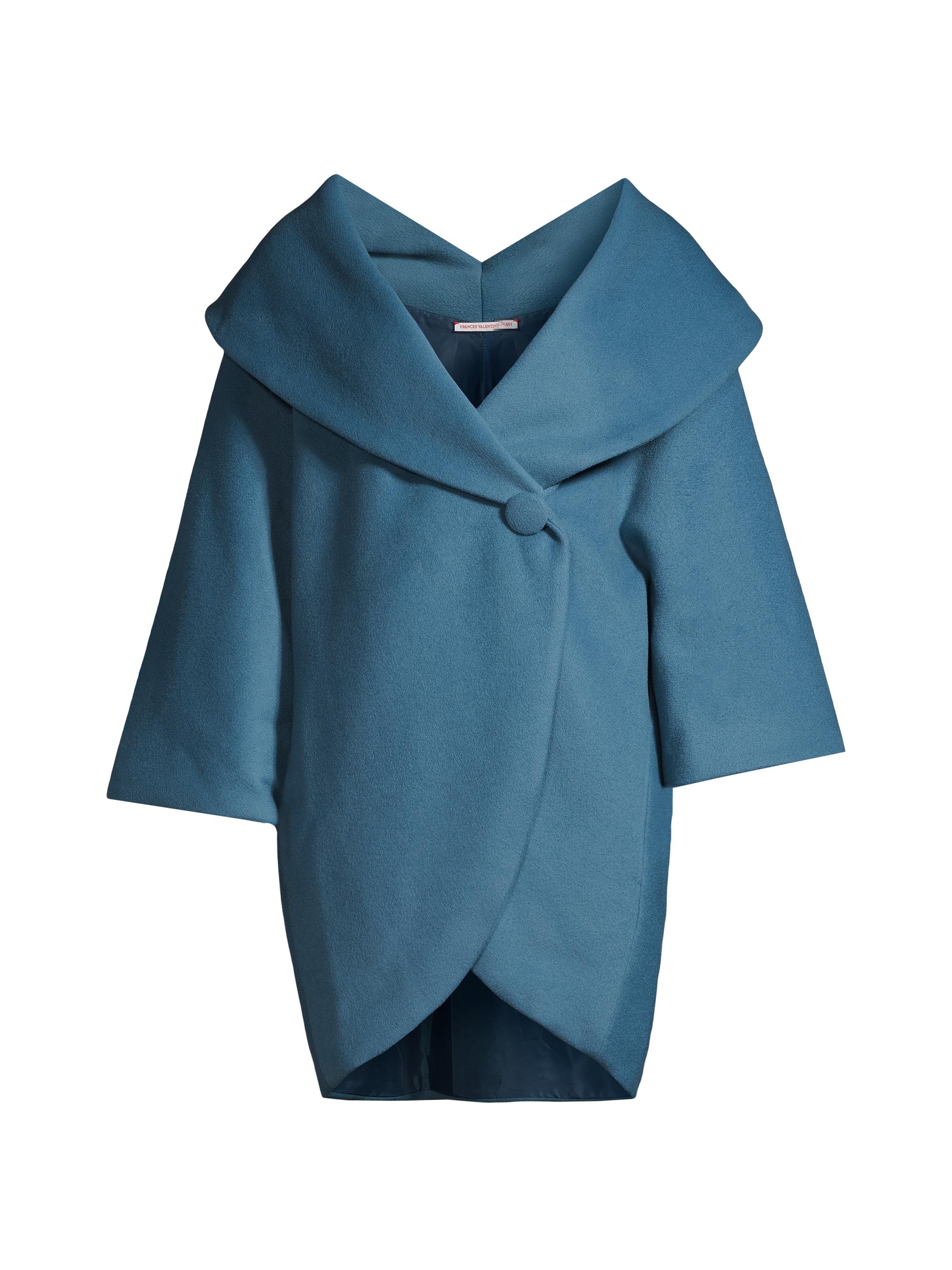 Frances Valentine Women's Wool Cocoon Coat - Blue