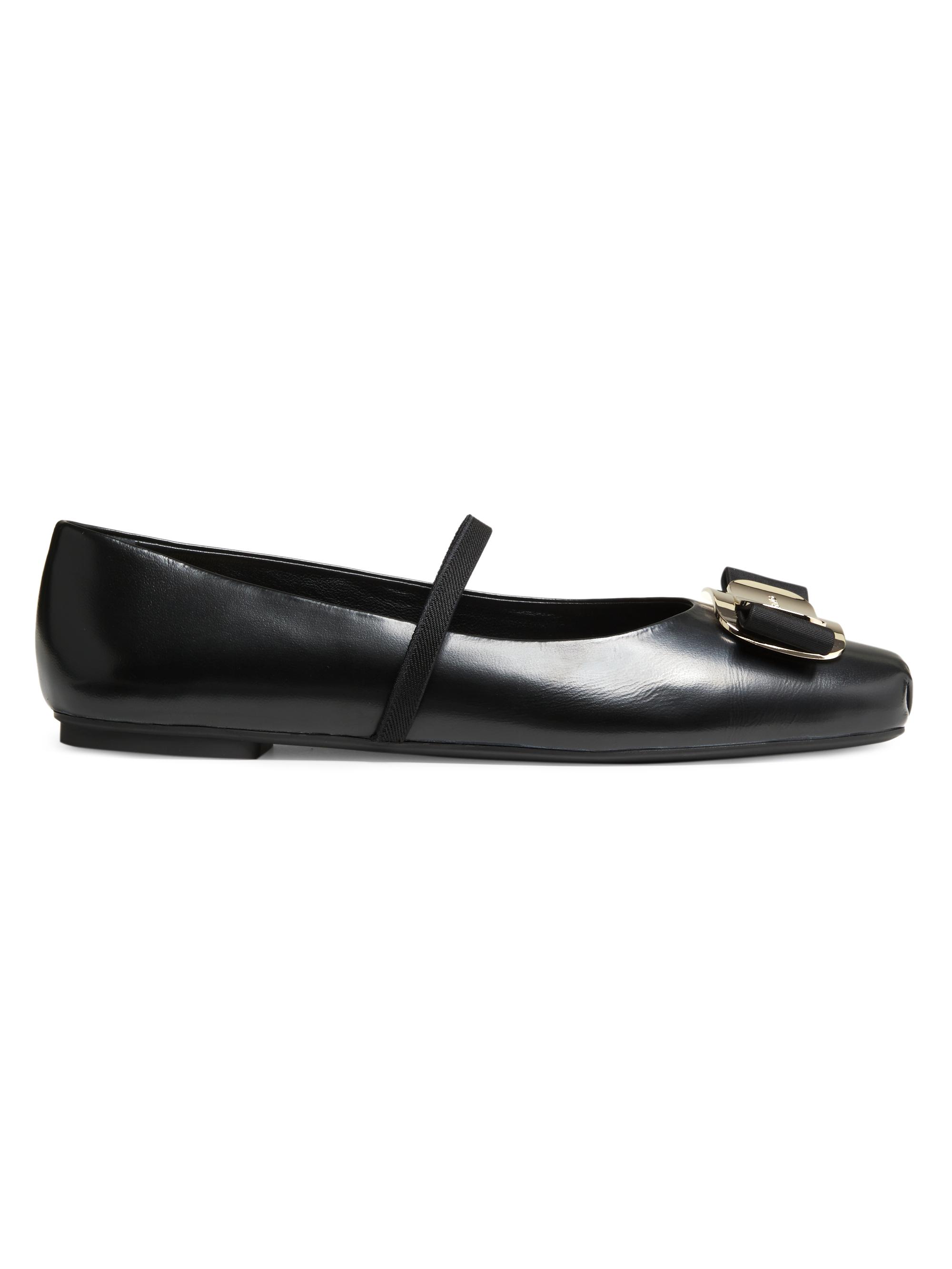 FERRAGAMO Zina Leather Ballet Flats Saks Fifth Avenue