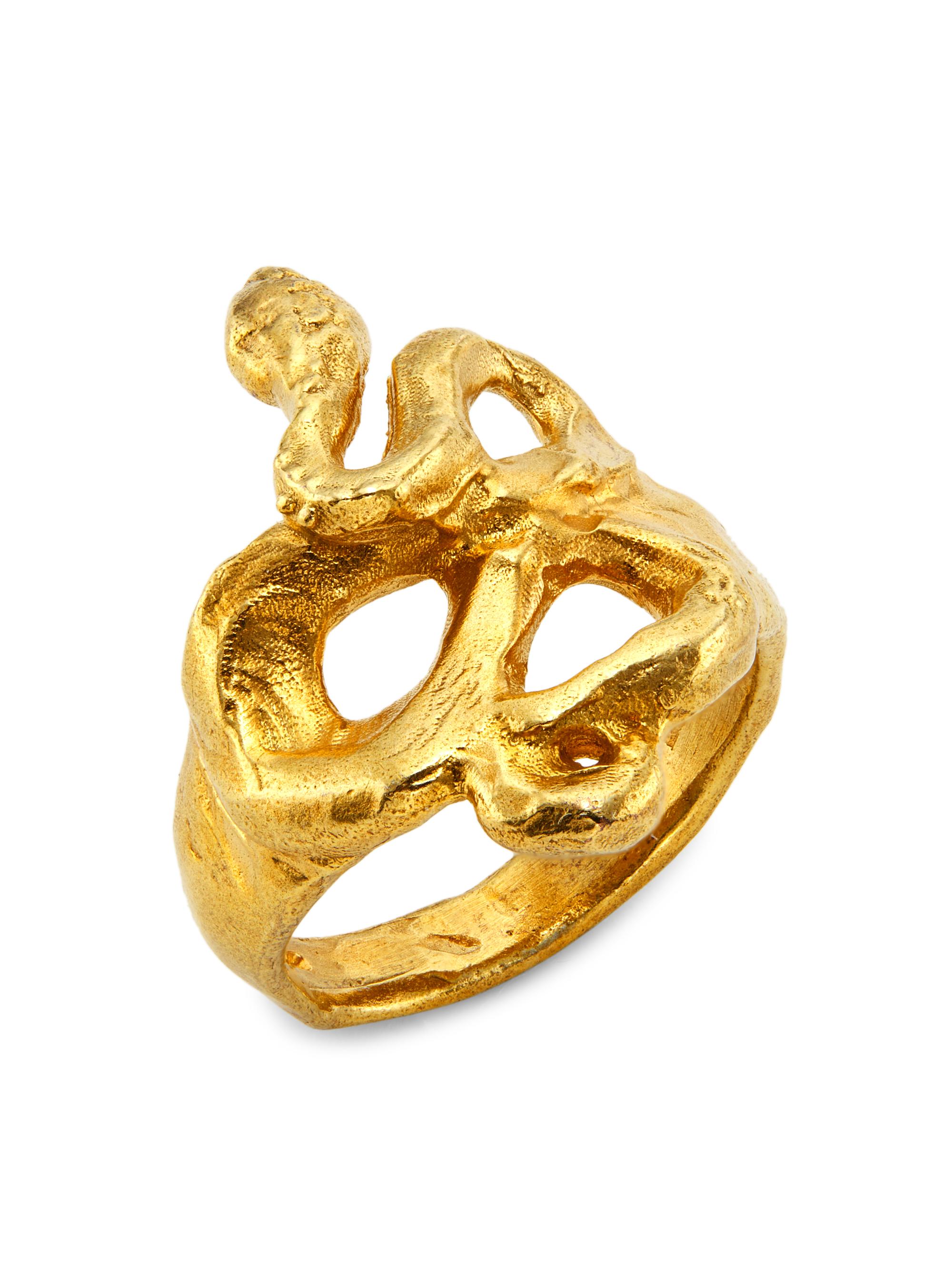 Alighieri Women's The Rising Power 24K-Gold-Plated Serpent Ring - Gold