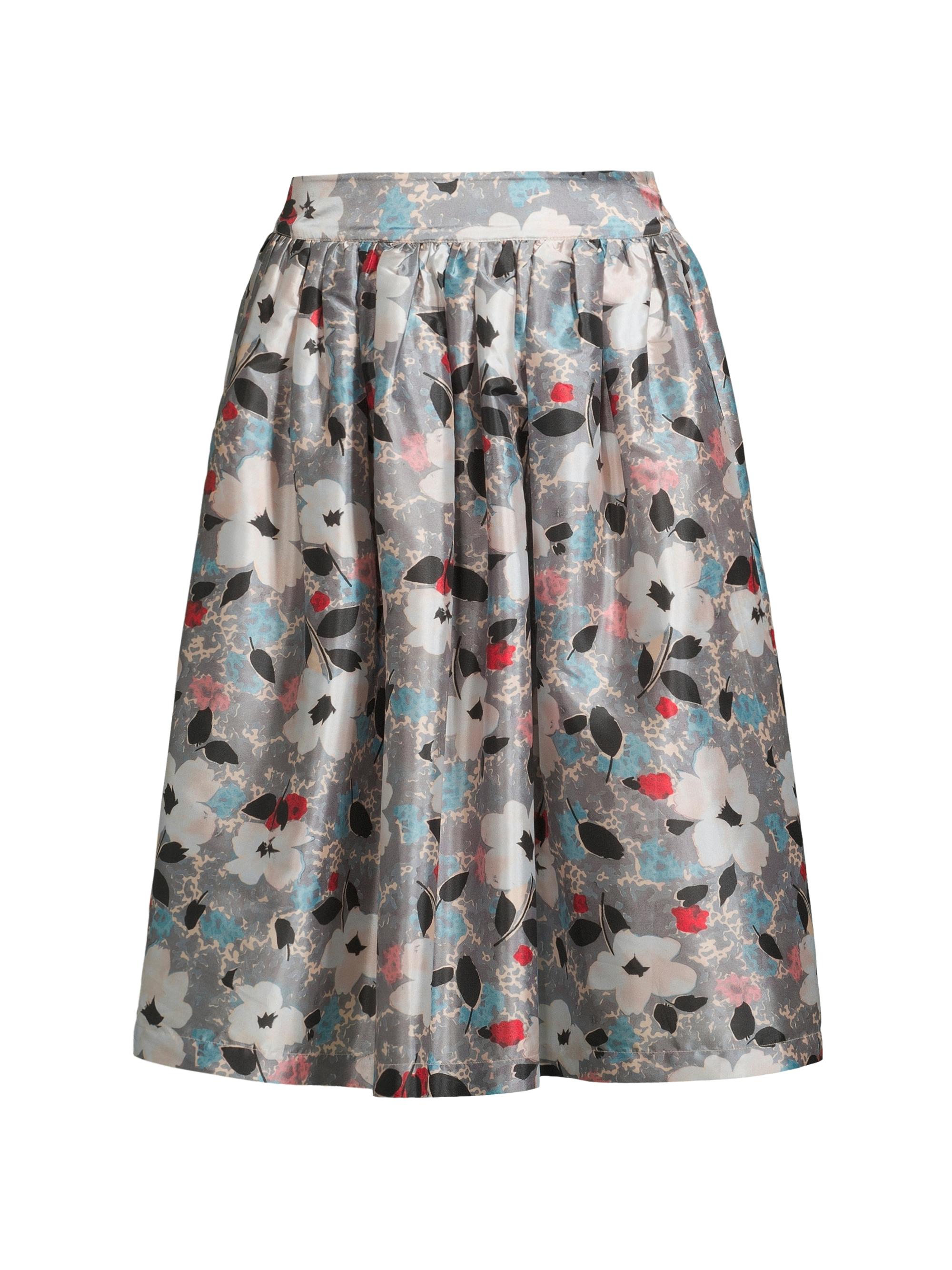 Frances Valentine Women's Barbara Poppy Satin Midi-Skirt