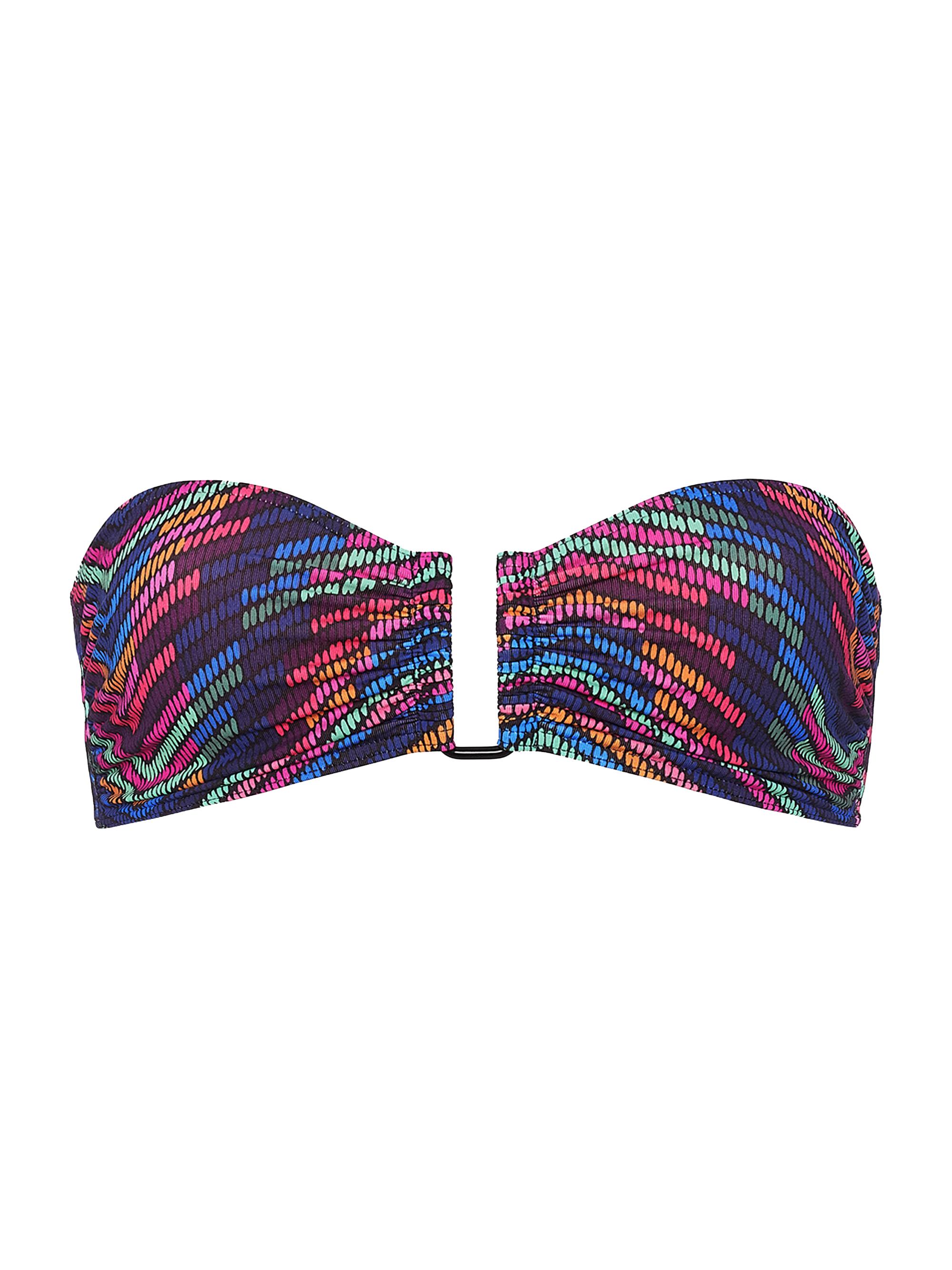 ERES Women's Illusion Geometric Bandeau Bikini Top - Arc En Ciel Print