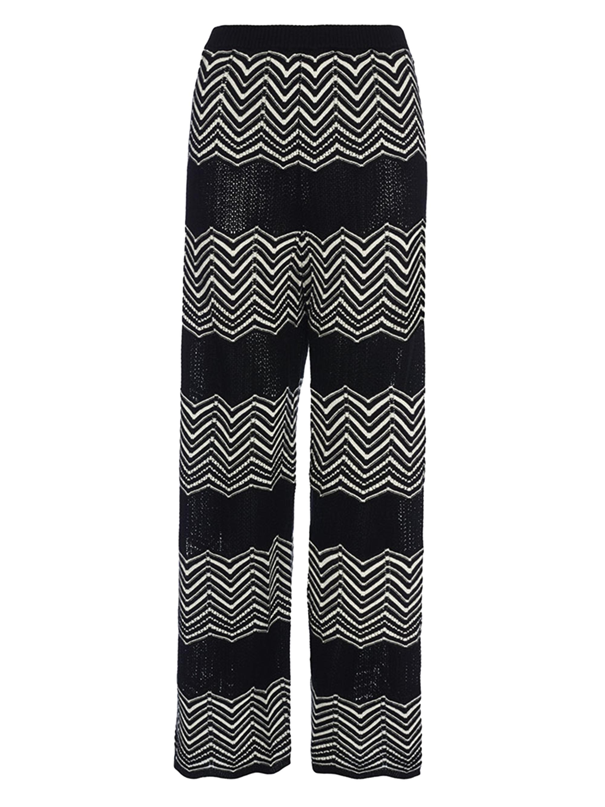 ERES Women's Sugar Chevron-Knit Wool-Cashmere Pants - Noir Ivoire