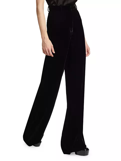 Nina Ricci Women's High-Rise Velvet Trousers