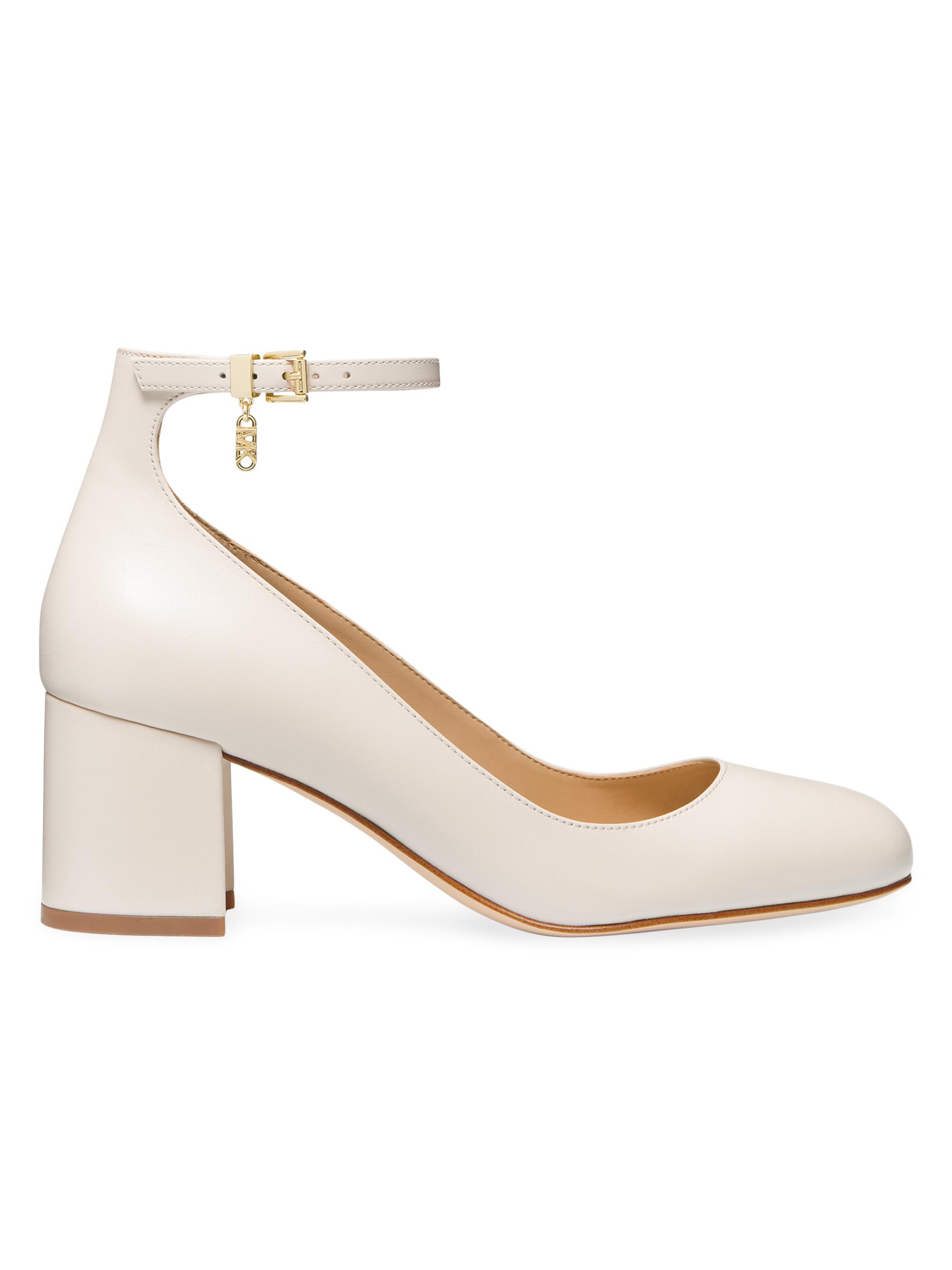 MICHAEL Michael Kors Perla 57MM Leather Block-Heel Pumps