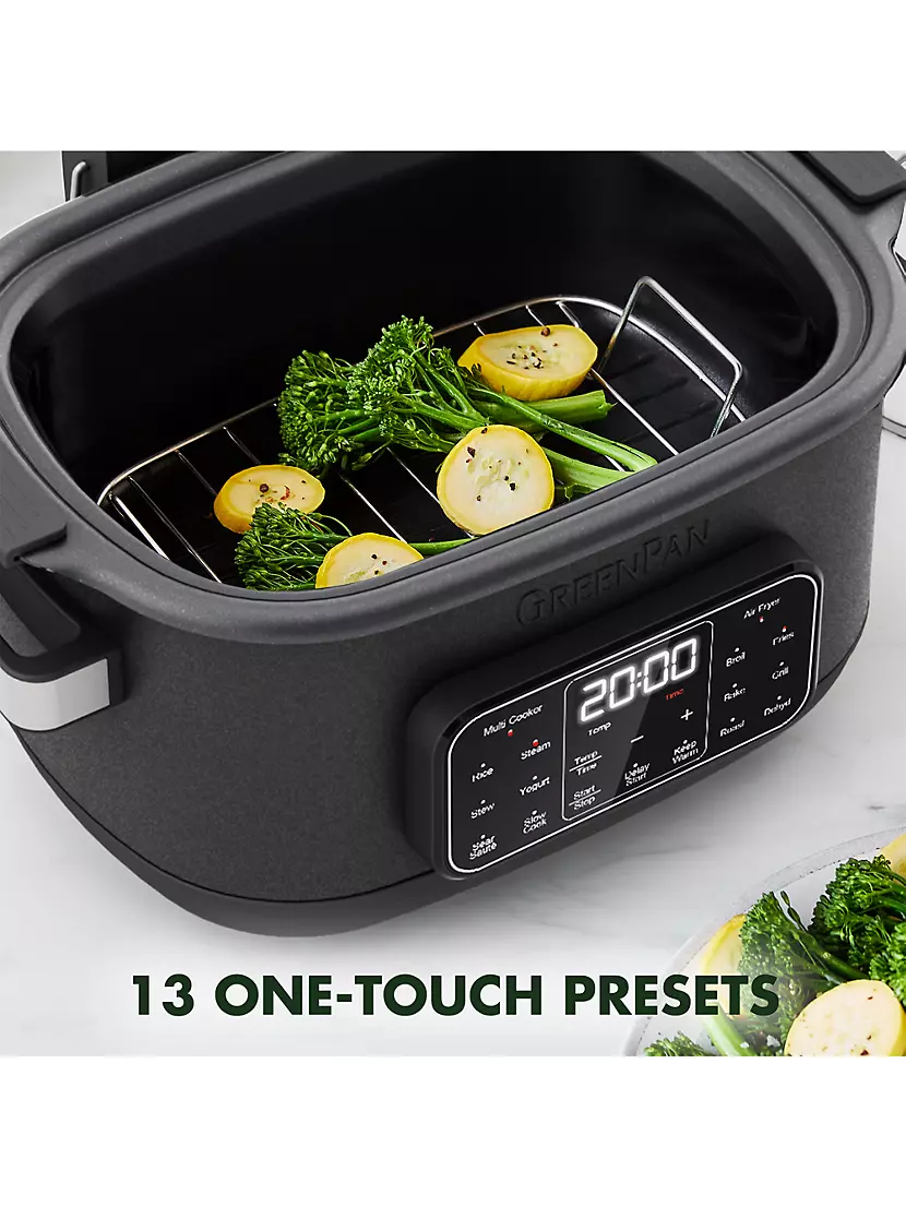GreenPan Bistro 13-in-1 Multi Cooker Air Fryer Grill Stainless
