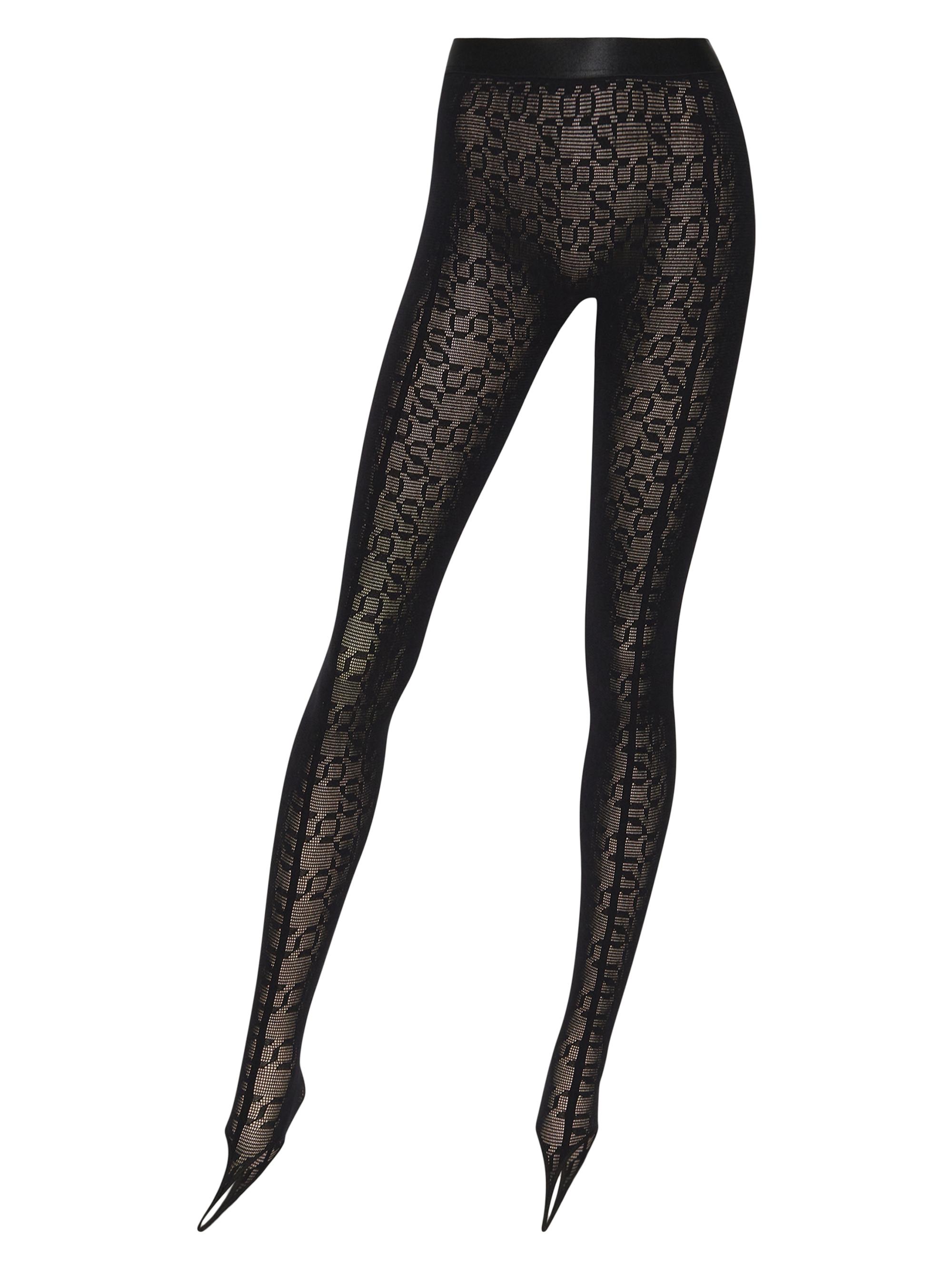 Wolford Women's SIMKHAI x  Intricate Semi-Sheer Logo Tights - Black
