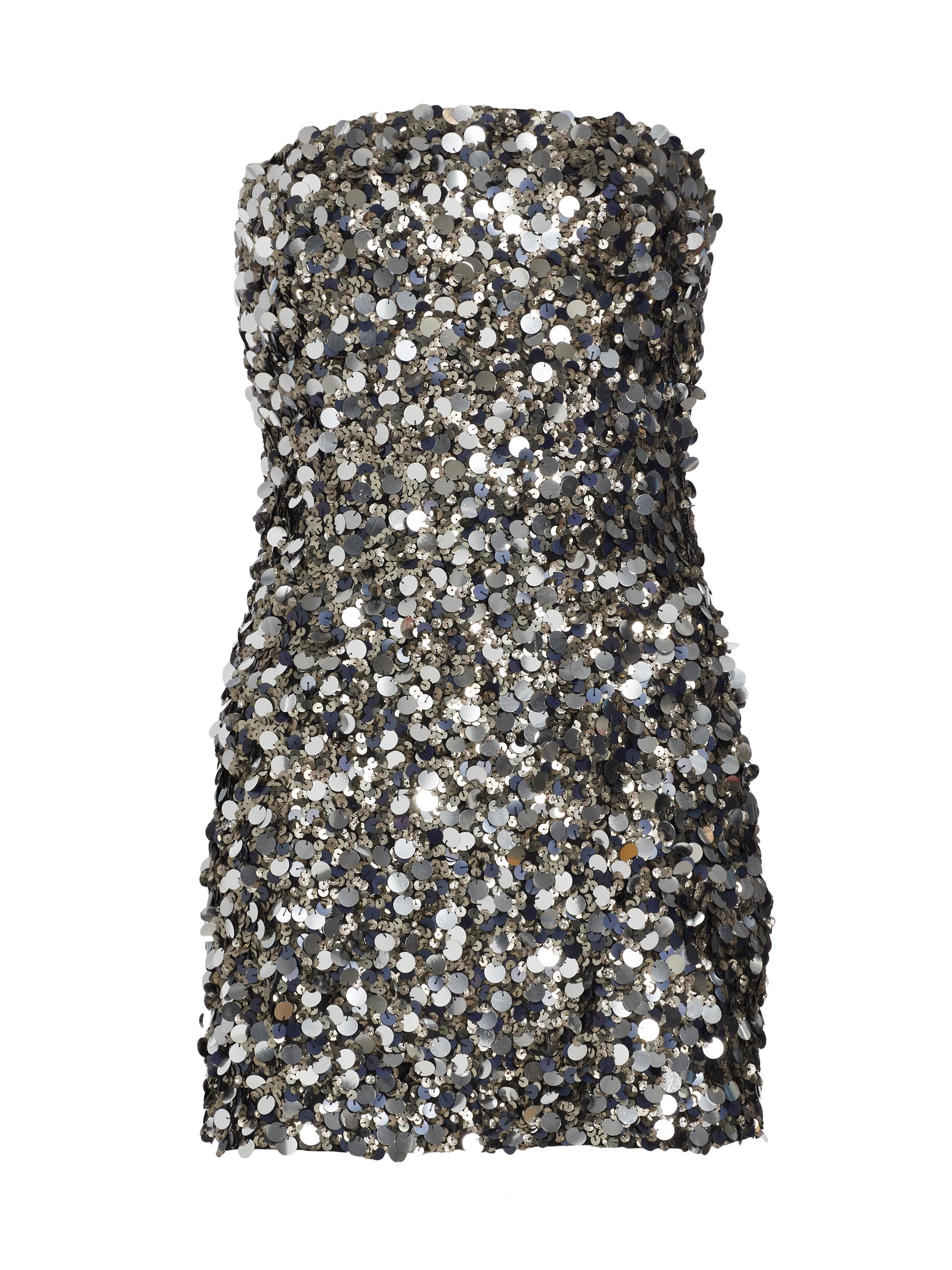 Rotate Birger Christensen Women's Sequin Tube Minidress - Silver