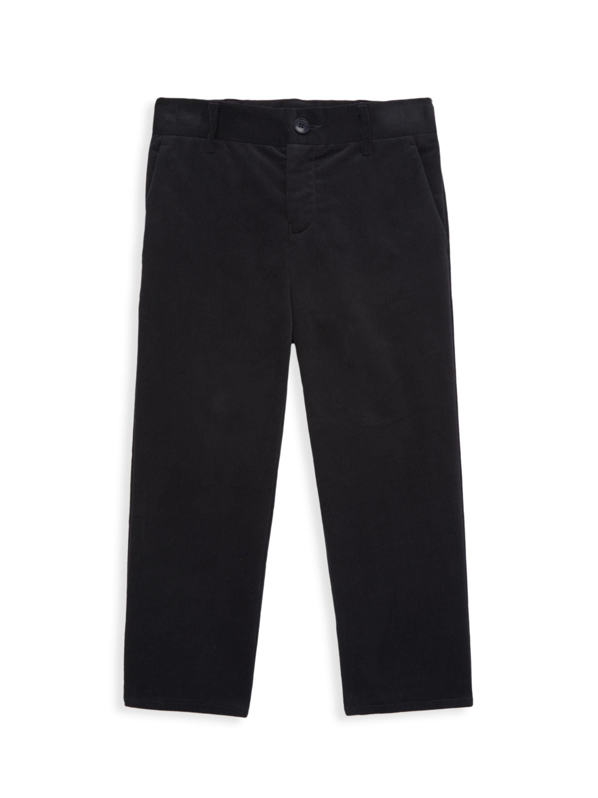 Emporio Armani Boy's Velour Track Pants - Navy Blue