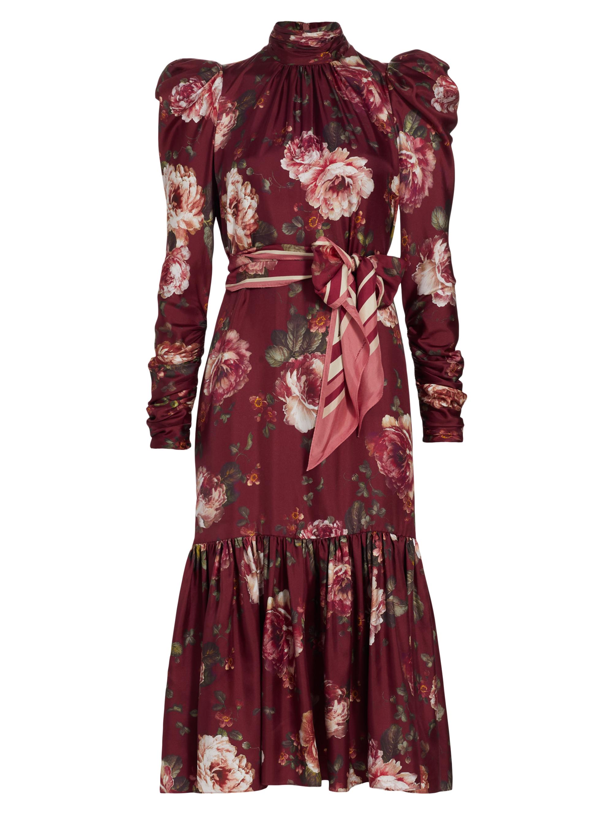 Zimmermann Luminosity Gathered Frill Midi Dress Saks Fifth Avenue