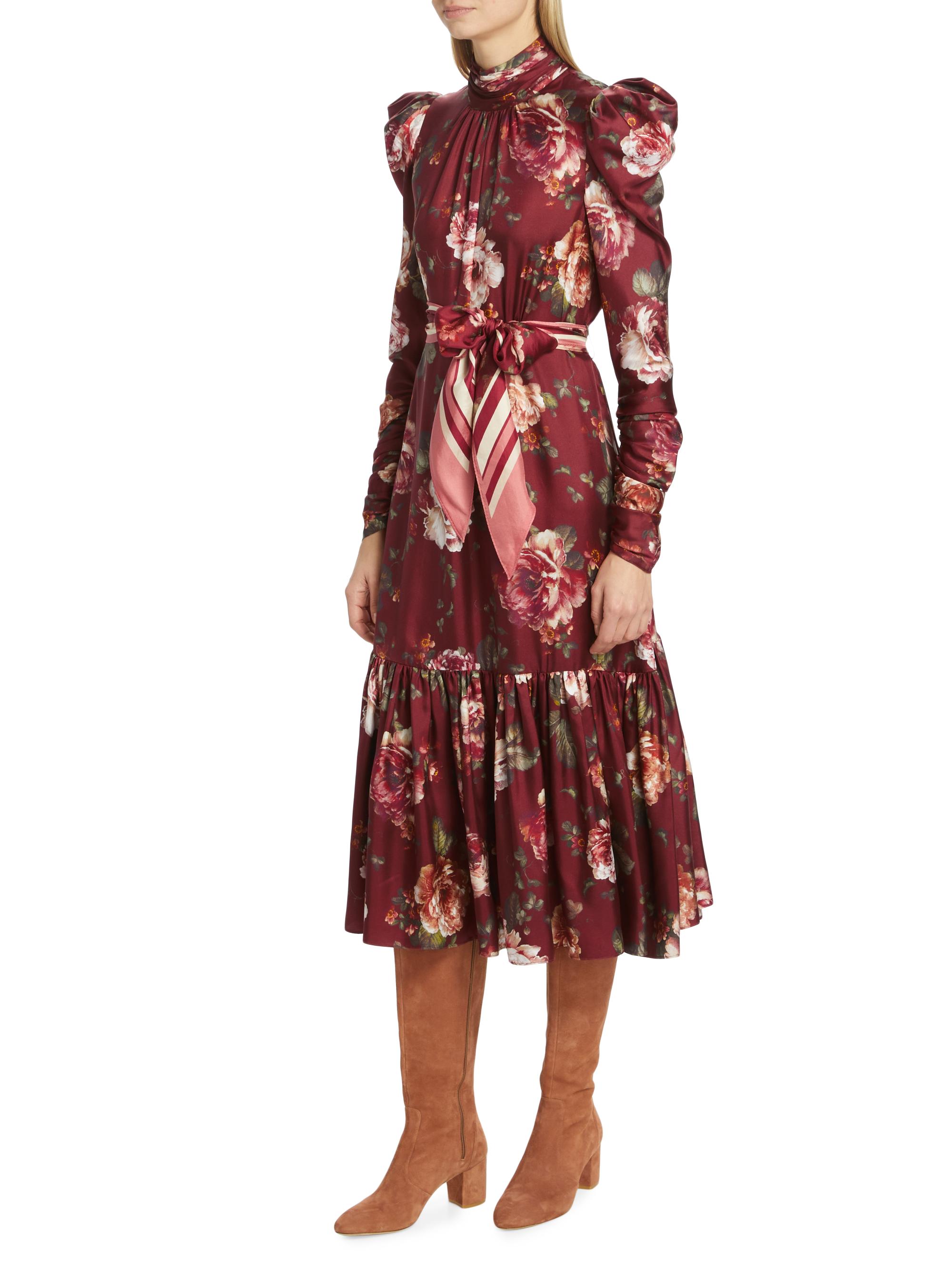 Zimmermann Luminosity Gathered Frill Midi Dress | Saks Fifth Avenue