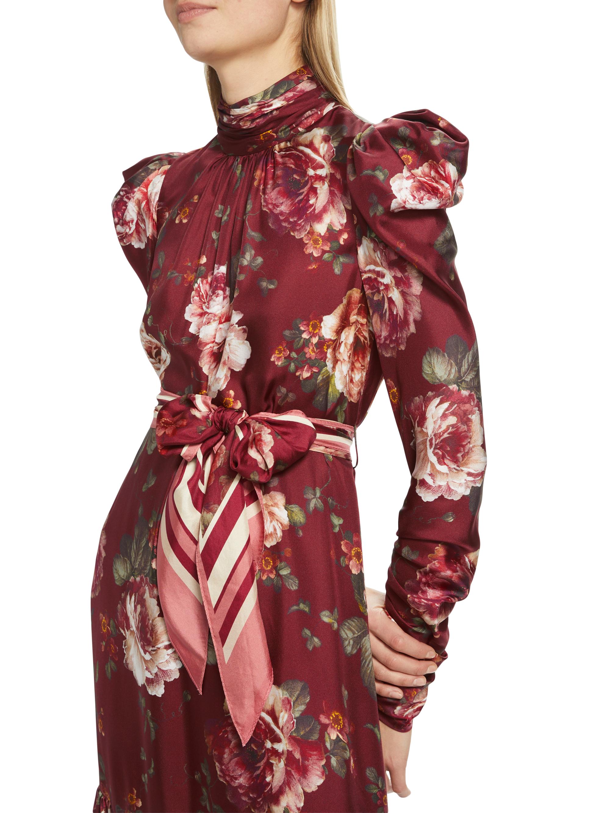 zimmermann chintz tiered midi dress Zimmermann Chintz Wrap Midi Dress Blue Daisy Floral