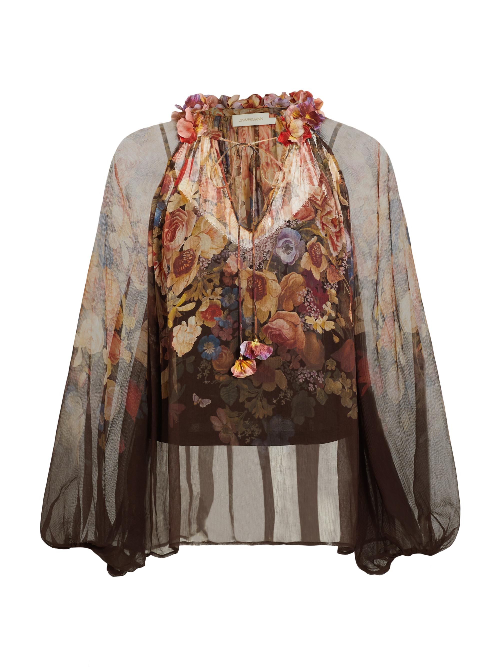 Zimmermann Luminosity Floral Silk Blouse | Saks Fifth Avenue