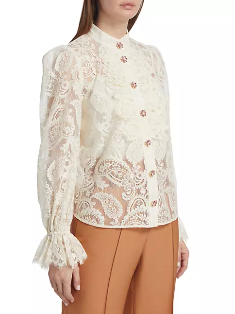 Spick and Span Lace Dolman Blouse-