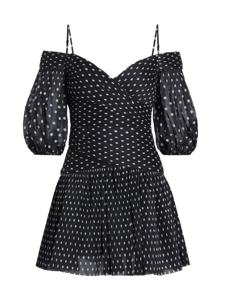 定番人気！ Zimmermann Off-The-Shoulder Polka-Dot Minidress | Saks Fifth トップス