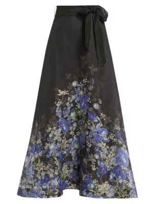 Shop Zimmermann Lyrical Iris Linen u0026 Silk-Blend Maxi Skirt | Saks Fifth  Avenue