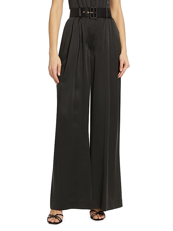 Shop Zimmermann Belted Pleated Wide-Leg Silk Pants | Saks Shop Zimmermann Belted Pleated Wide-Leg Silk Pants | Saks