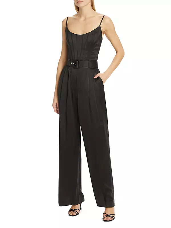 Shop Zimmermann Belted Pleated Wide-Leg Silk Pants | Saks Fifth Avenue