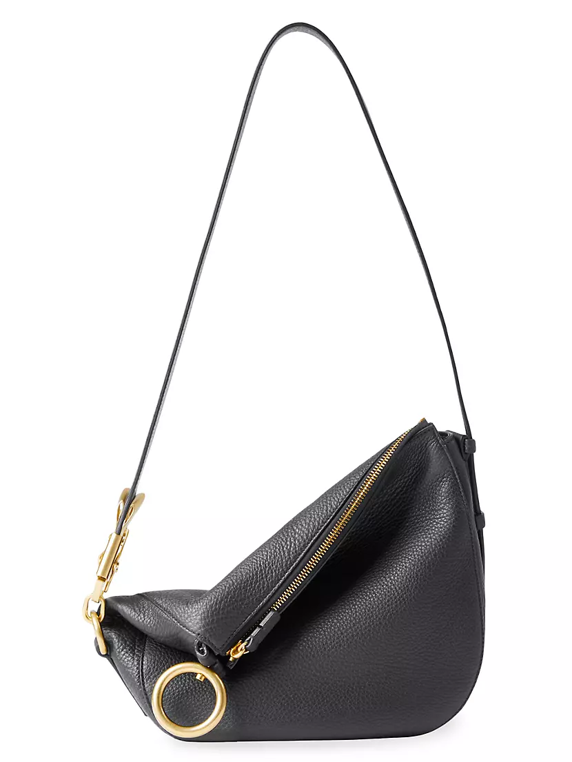 Burberry - Knight Large Leather Cross-body Bag - Womens - Black