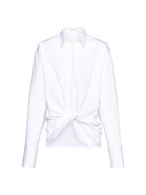 Ferragamo twisted-strap satin top - Black