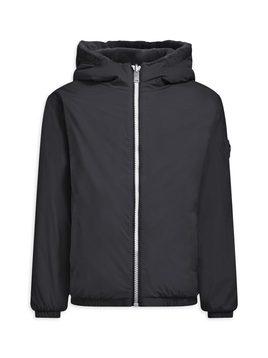 Moose Knuckles Little Girl's & Girl's Simcoe Reversible Bunny Jacket In Black