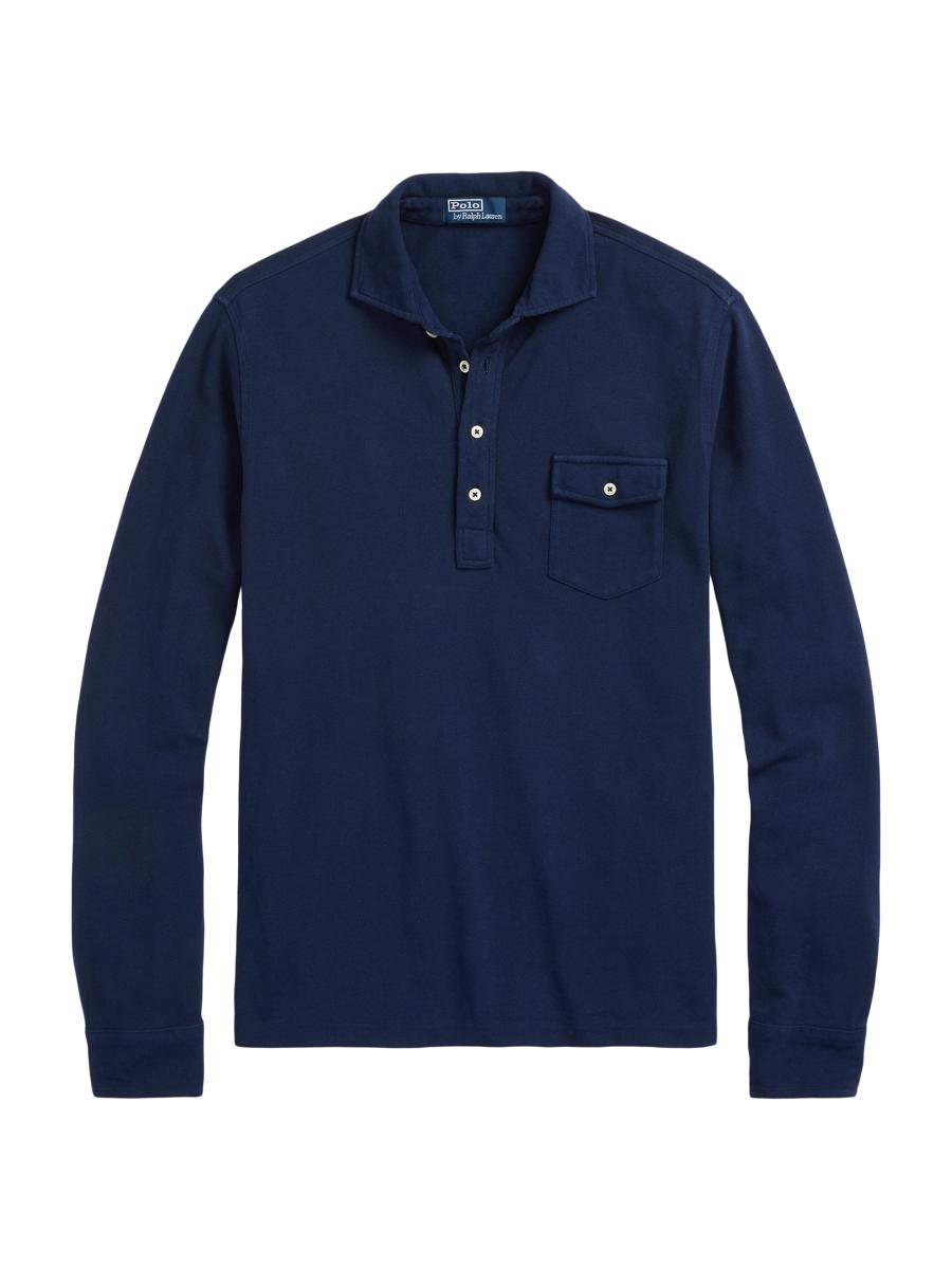 Polo Ralph Lauren Mesh Long Sleeve Polo Shirt | Saks Fifth Avenue