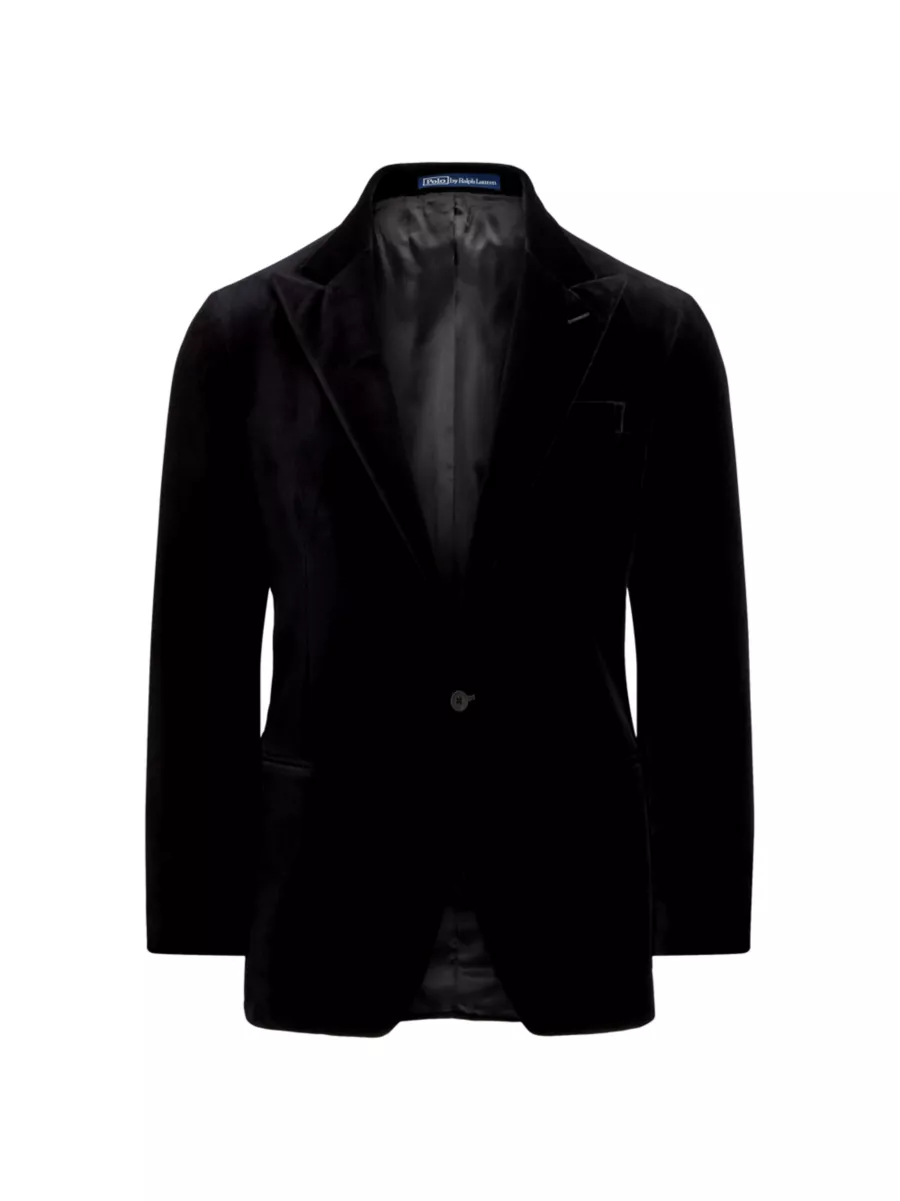 Shop Polo Ralph Lauren Velvet Single-Breasted Blazer | Saks