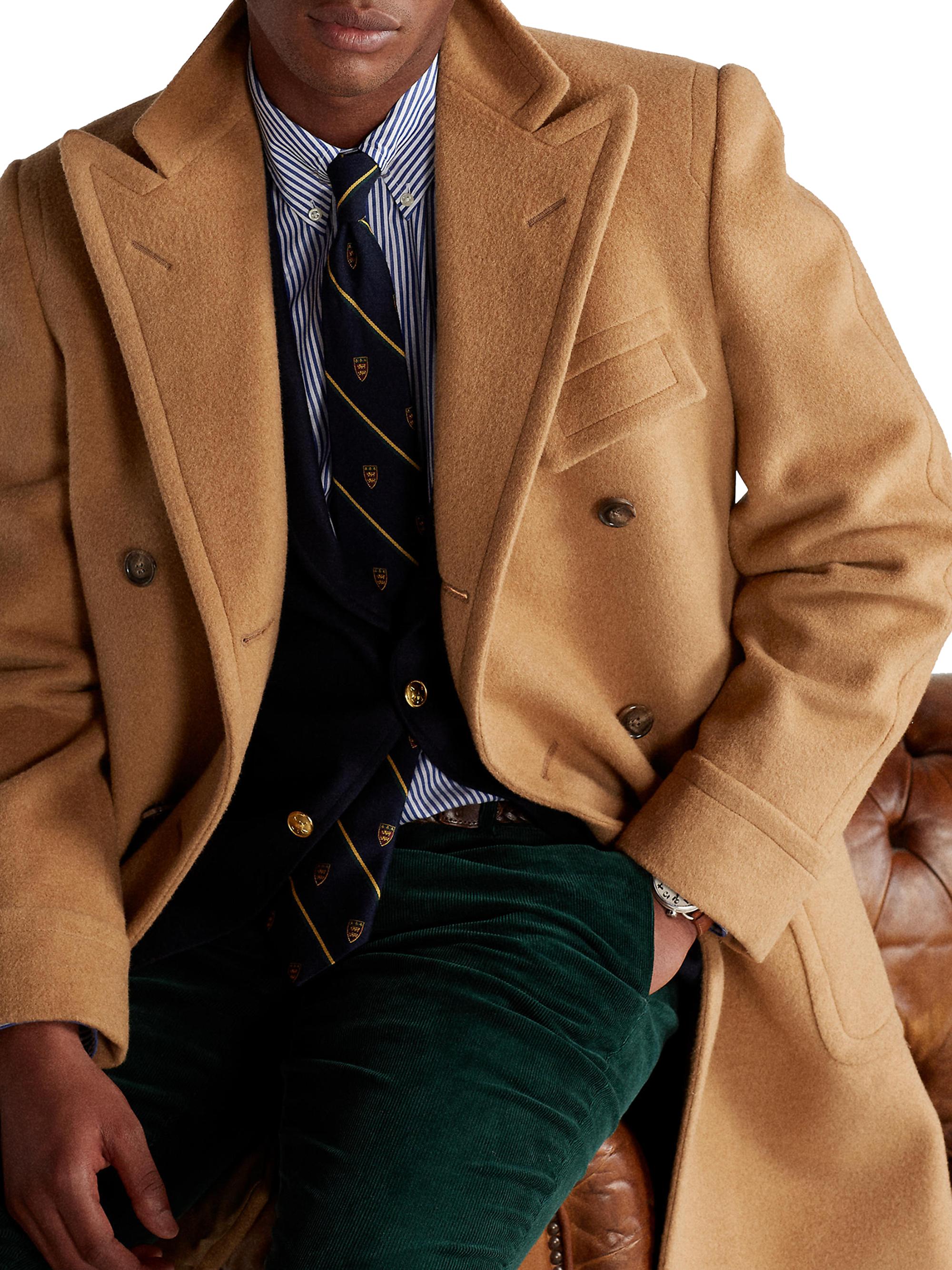 Shop Polo Ralph Lauren The Polo Camel Hair Double-Breasted Coat 