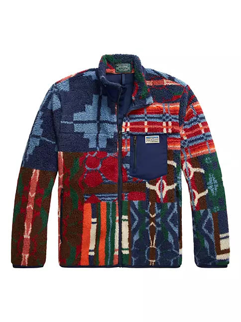 Polo Ralph Lauren Men's High Pile Jacquard Fleece Zip Jacket