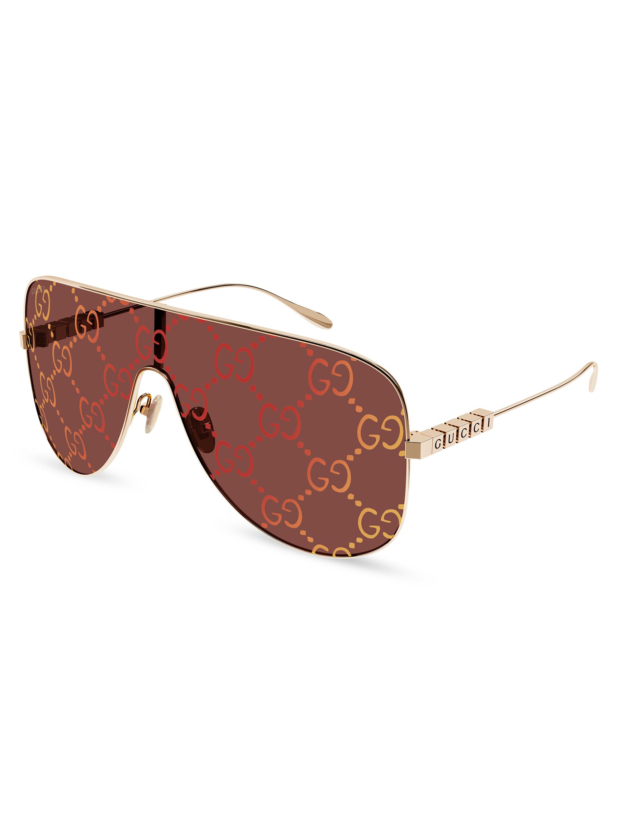 Gucci Lettering 99MM Mask Sunglasses | Saks Fifth Avenue