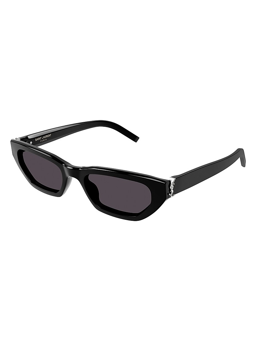 Saint Laurent Monogram Hinge 54MM Rectangular Sunglasses Saint Laurent Monogram Hinge 54MM Rectangular Sunglasses