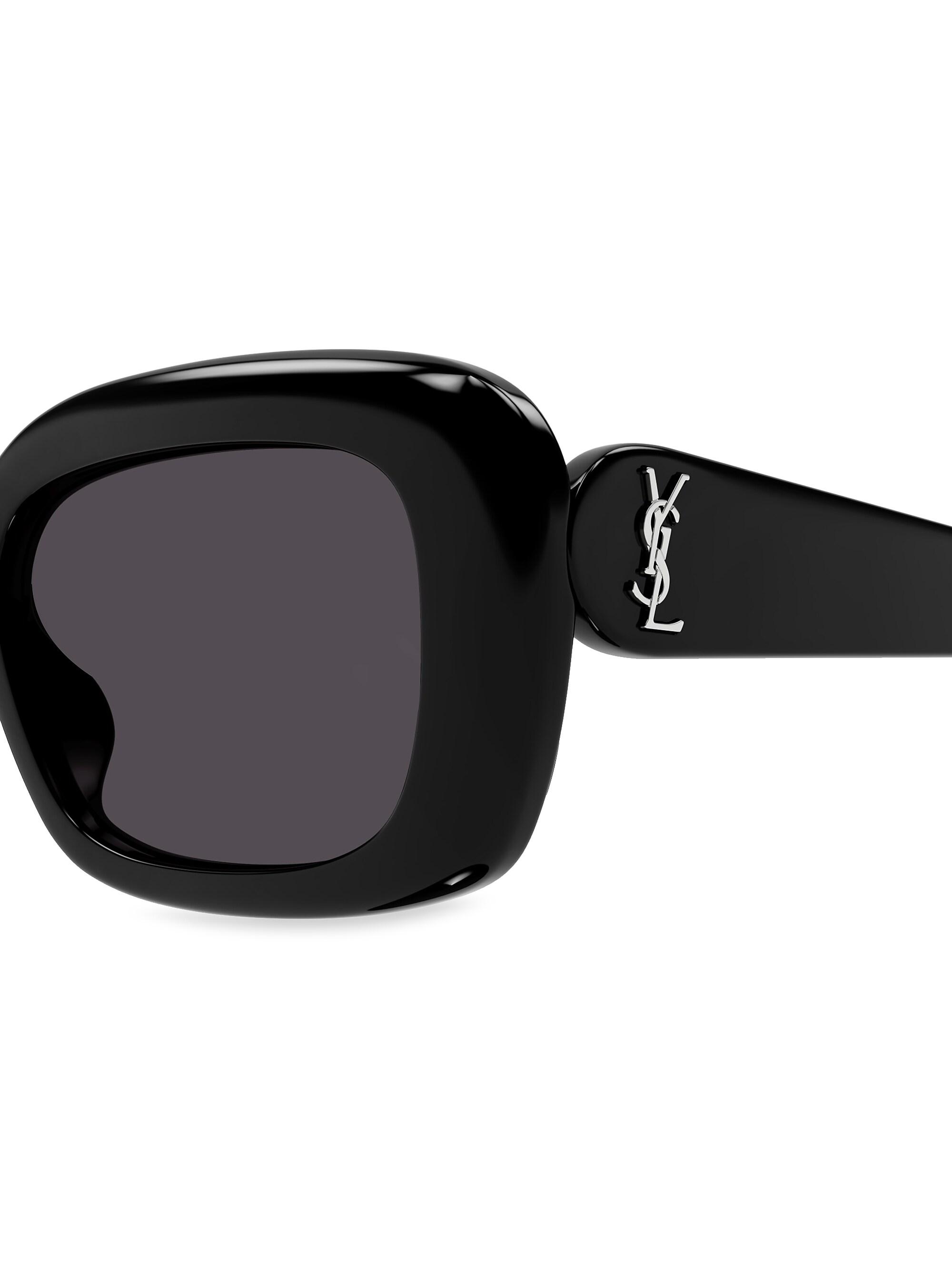 Saint Laurent Monogram Perle Rectangular Sunglasses | Saks Fifth