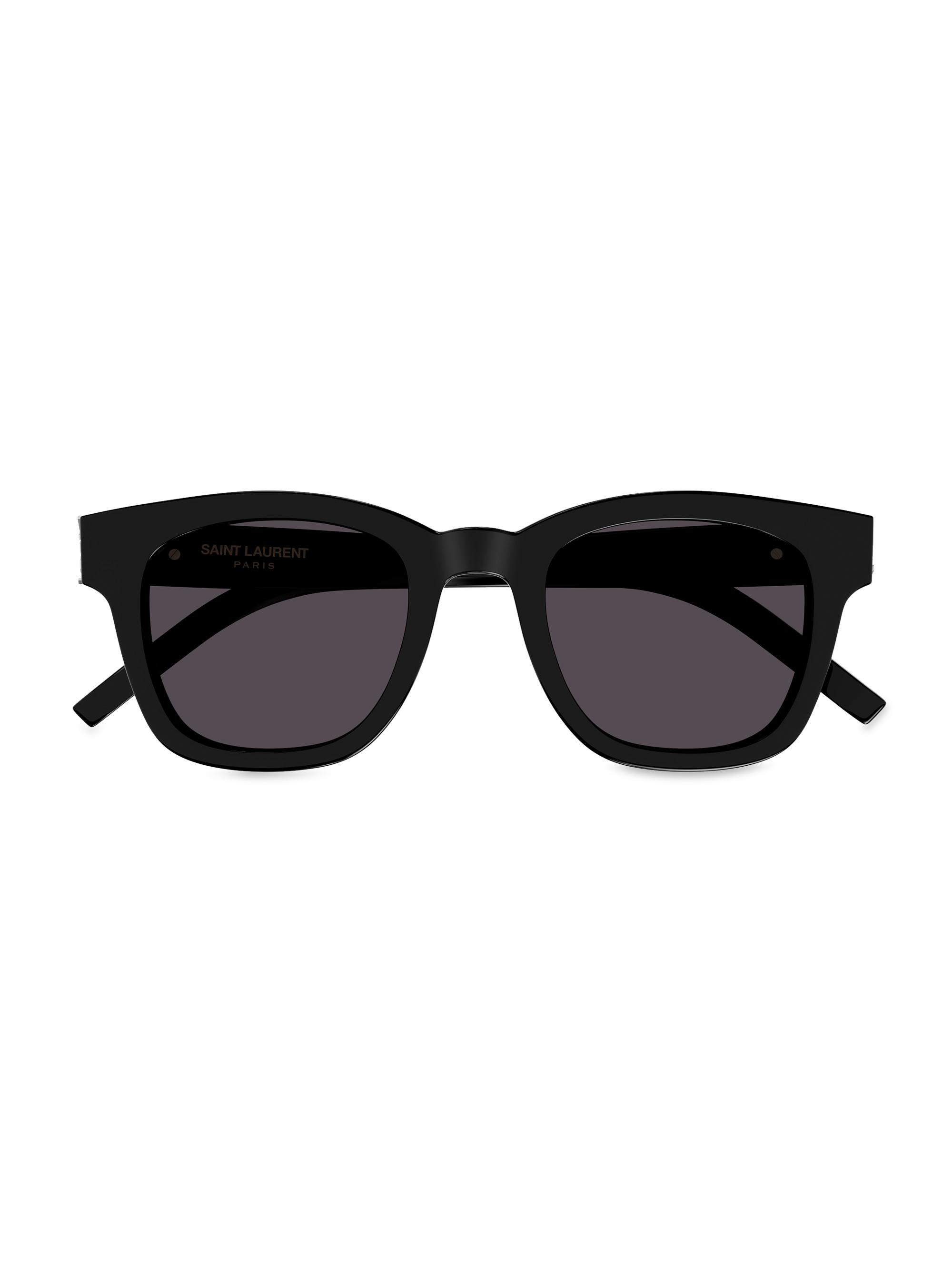 Saint Laurent Monogram Hinge 49MM Square Sunglasses | Saks Fifth
