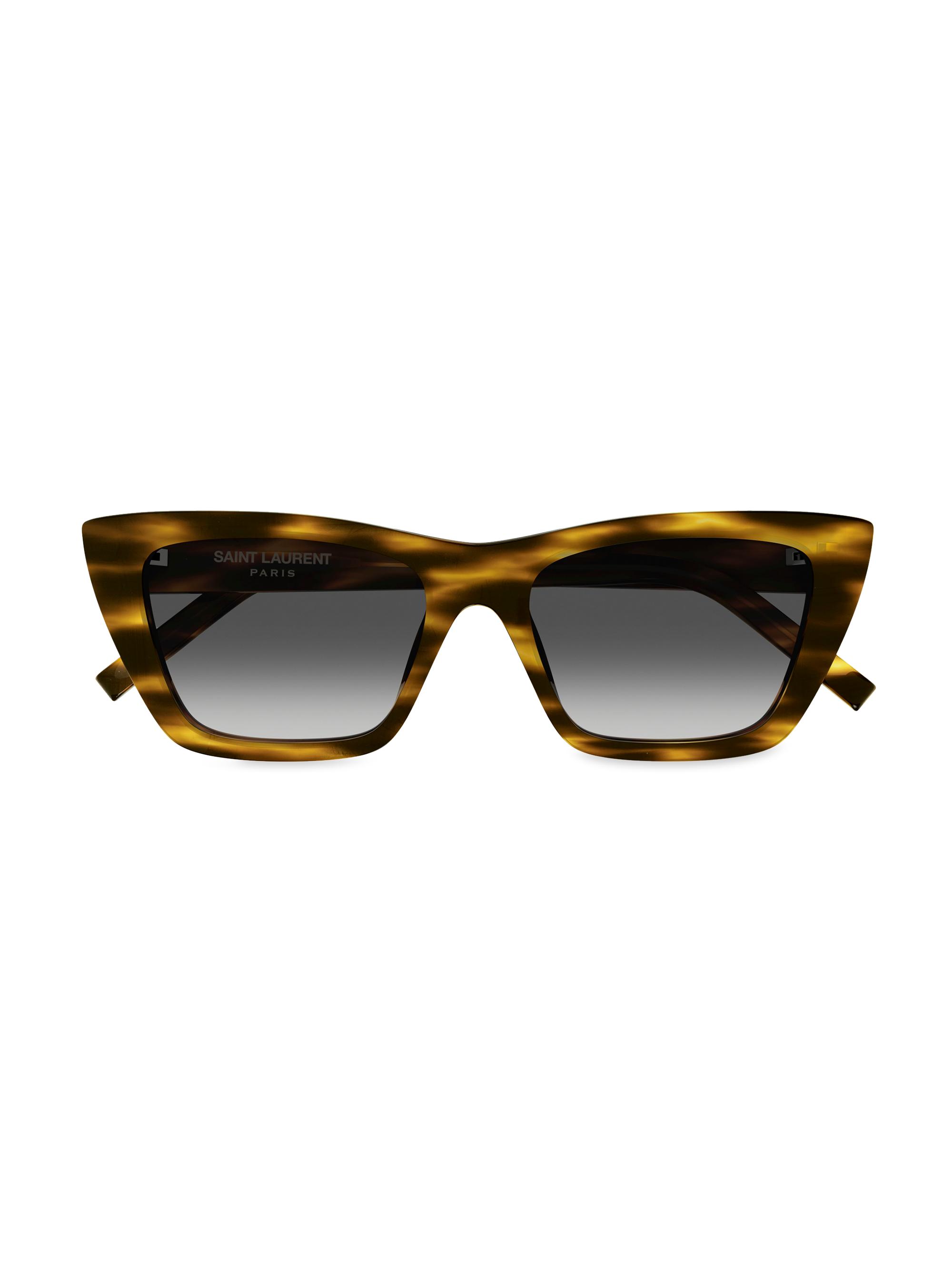 Saint Laurent Feminine Fashion Mica Icons Cat-Eye Sunglasses
