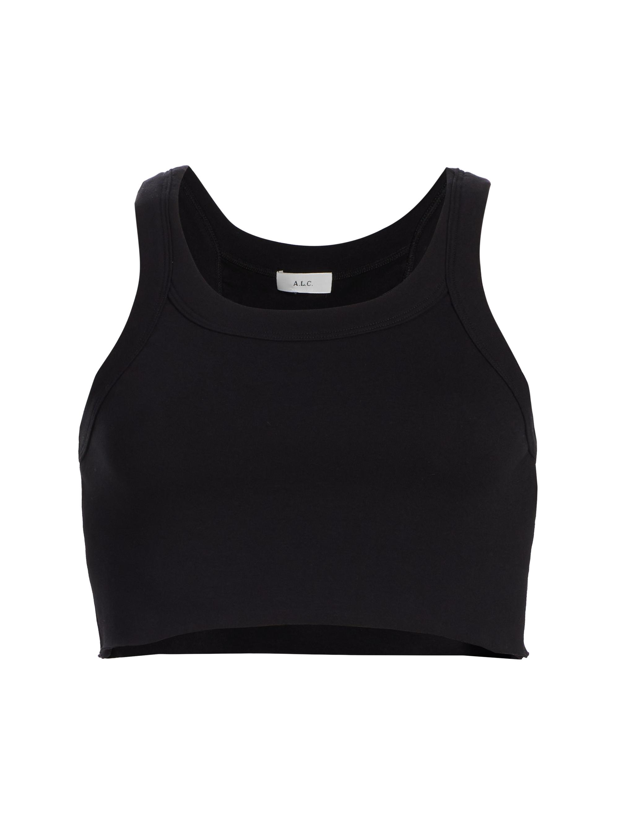 A.L.C. Women's Halsey Cropped Tank Top - Black