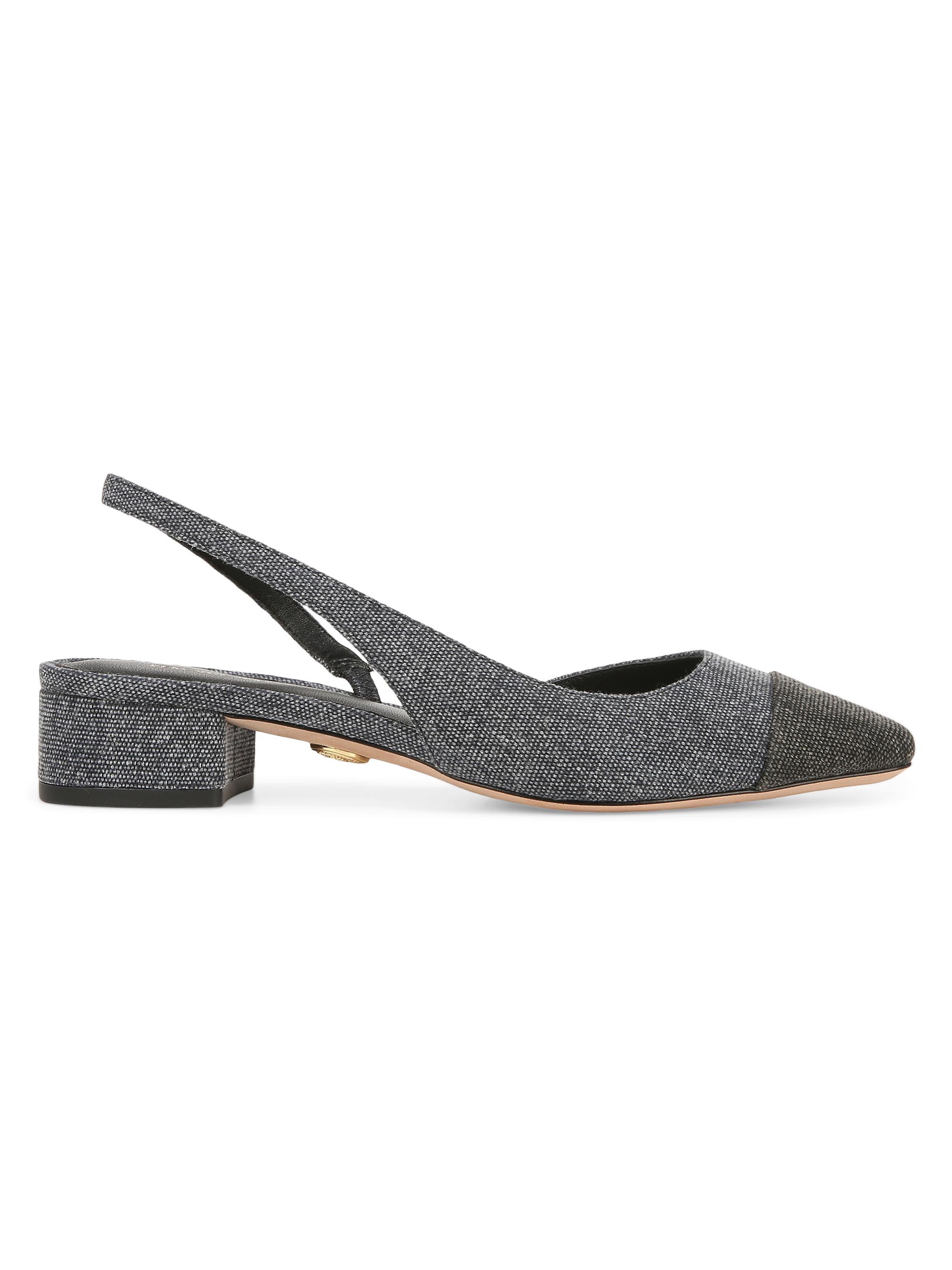 Veronica Beard Women's Cecile Canvas Slingback Pumps - Indigo Black