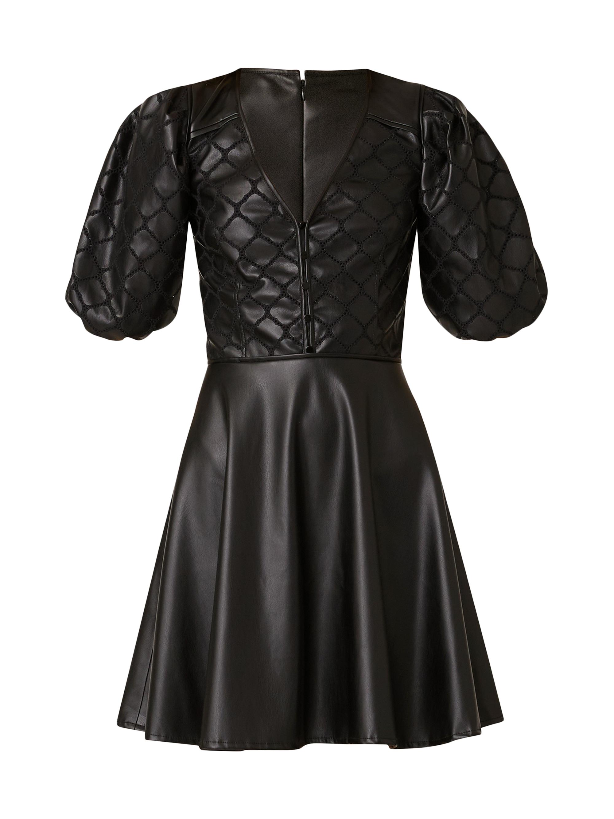 Shoshanna Women's Oakley Faux Leather Minidress - Jet