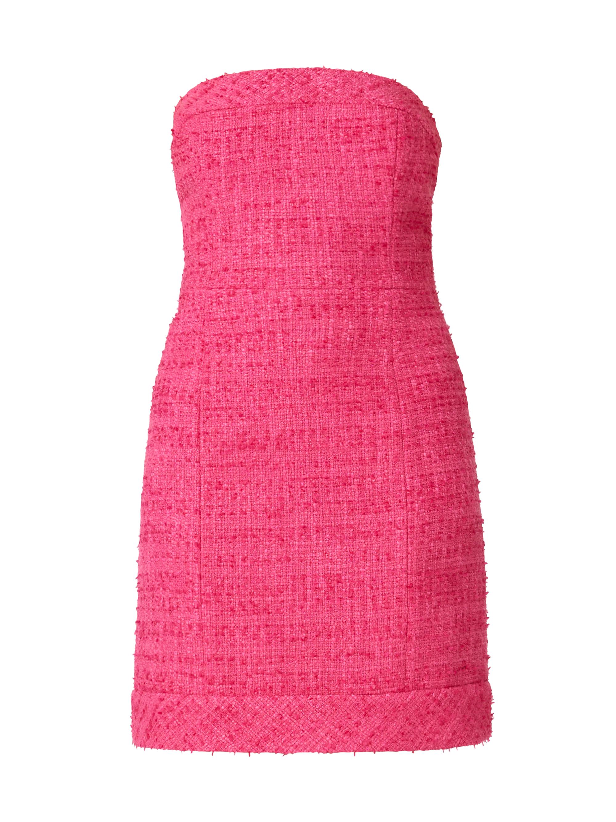 Shoshanna Women's Laila Strapless Tweed Minidress - Magenta