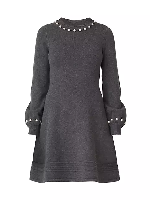 Shop Shoshanna Charity Beaded Cotton-Blend Minidress | Saks Fifth Avenue