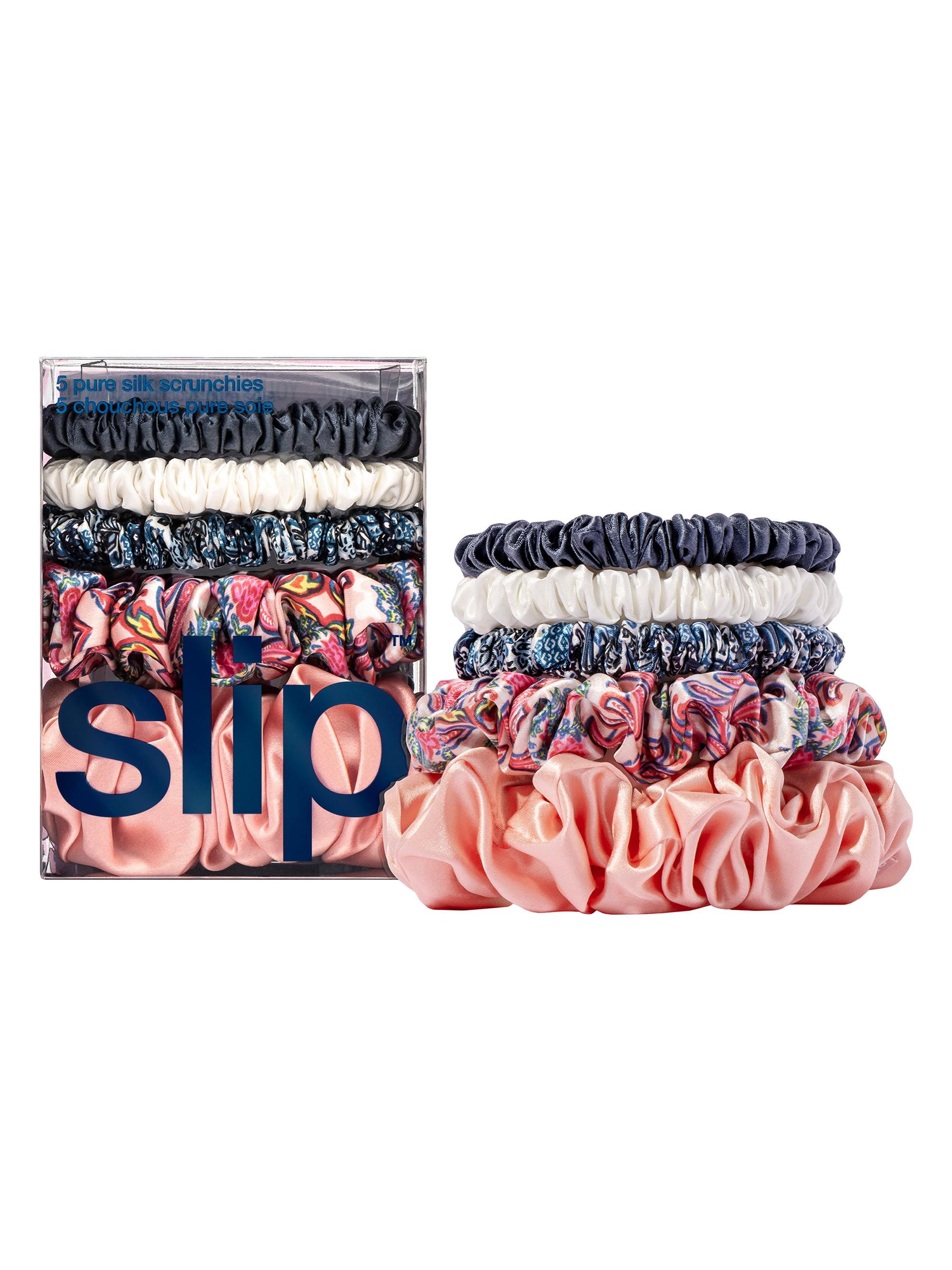 slip Women's 5-Piece Pure Silk Scrunchie Set