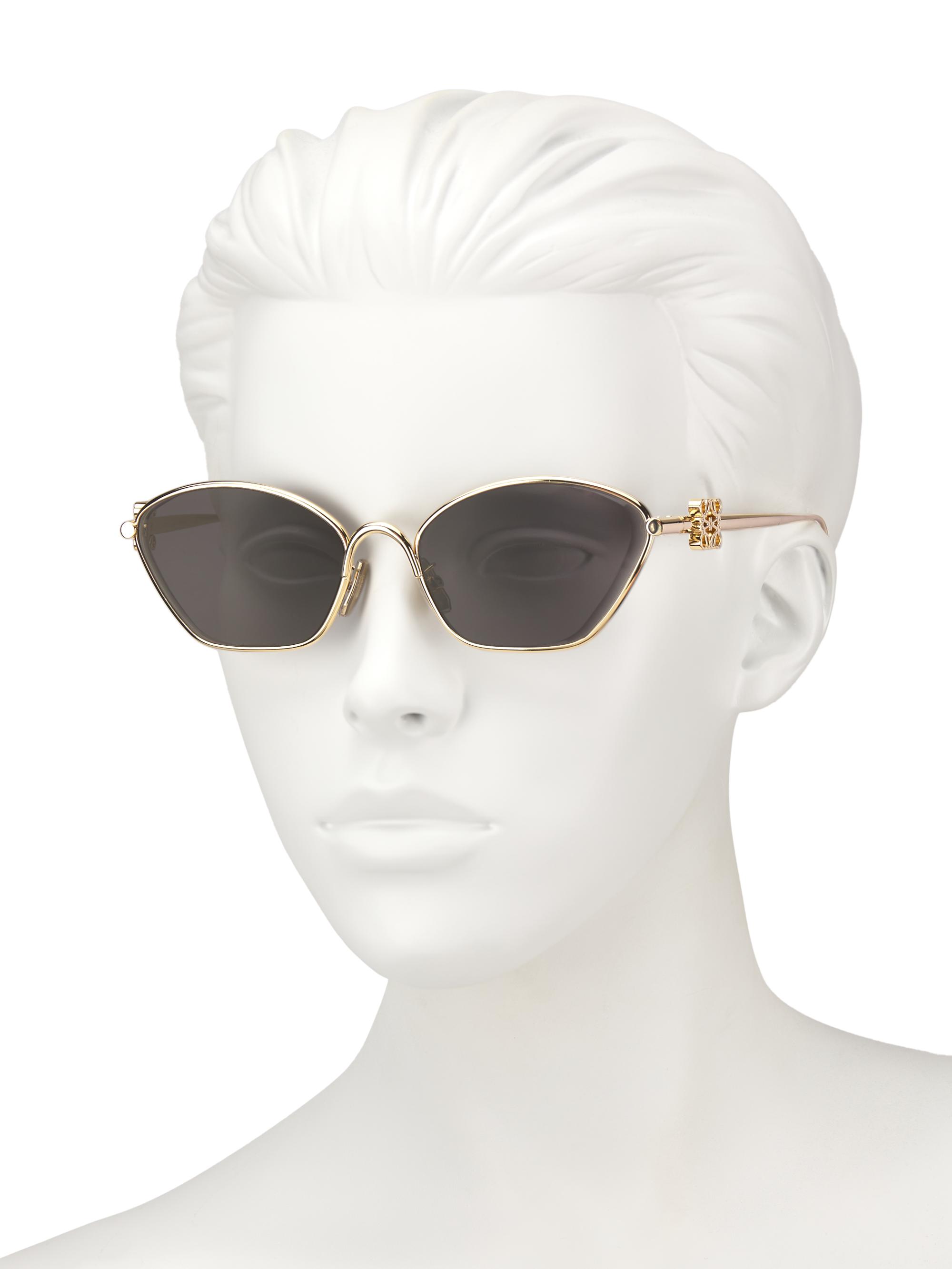 LOEWE Metal 57MM Cat-Eye Sunglasses | Saks Fifth Avenue