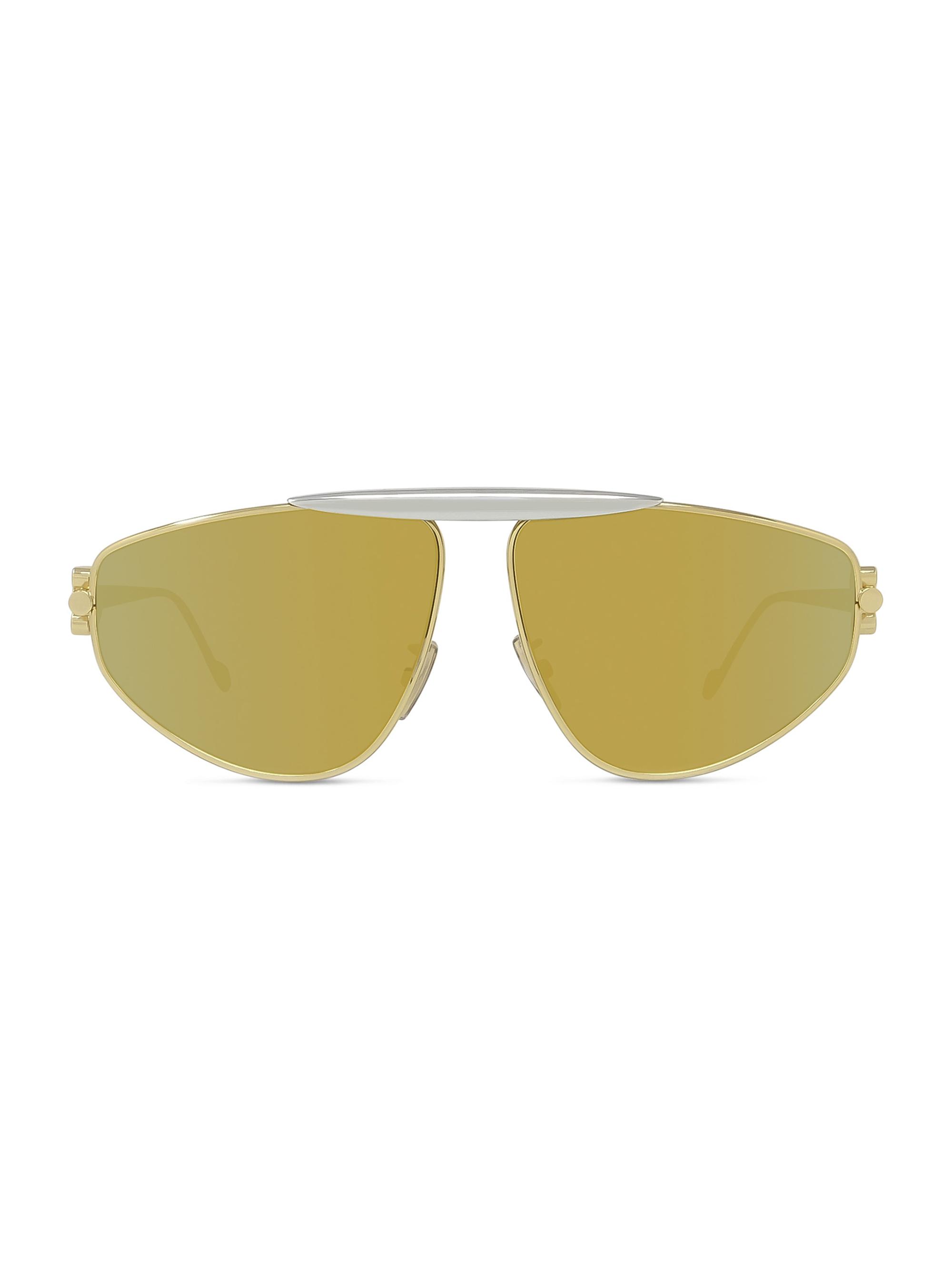 LOEWE Men's Metal Anagram 61MM Pilot Sunglasses - Endura Gold Brown Mirror
