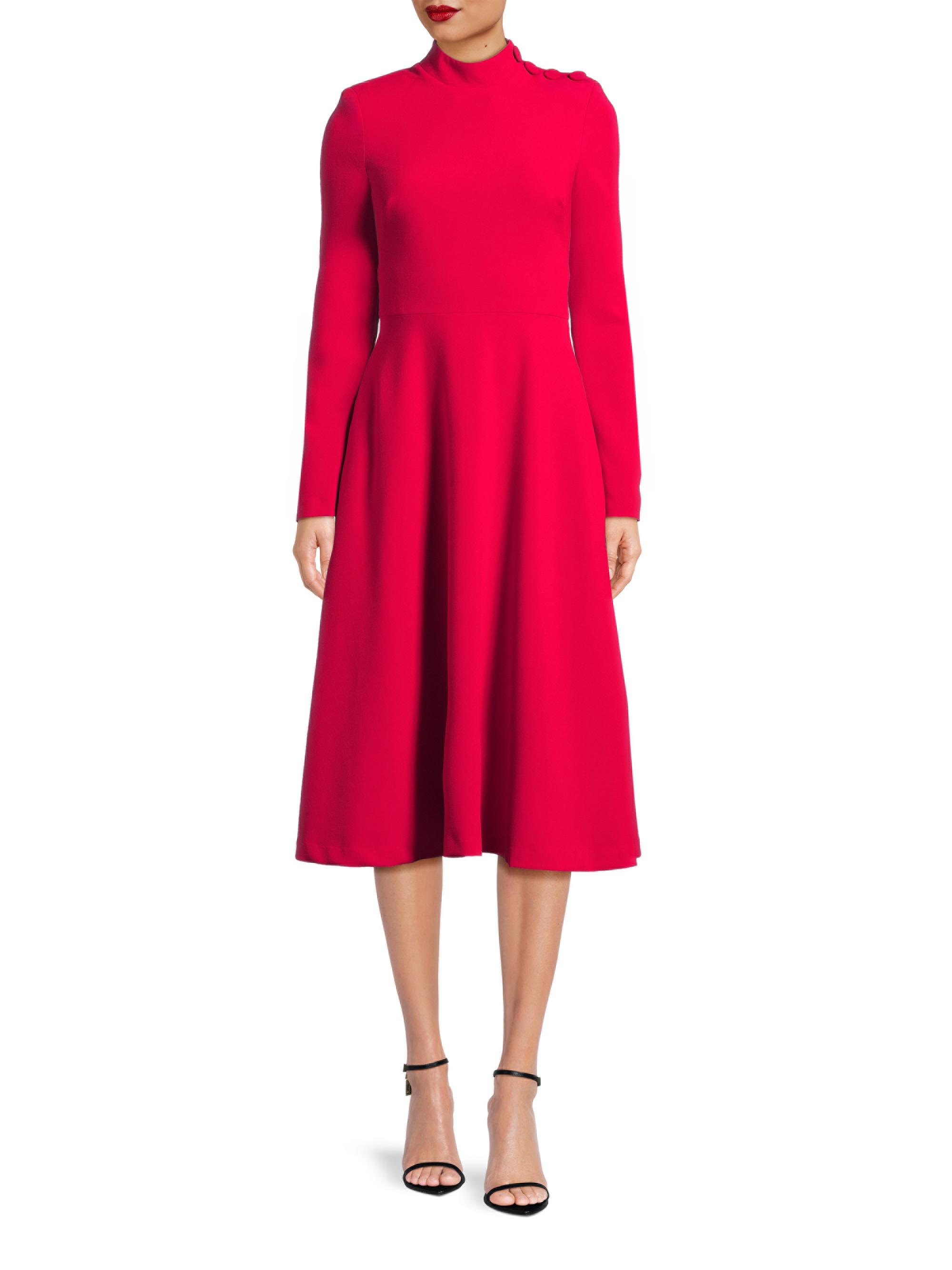 Black Halo Antonia Flared Midi-Dress | Saks Fifth Avenue