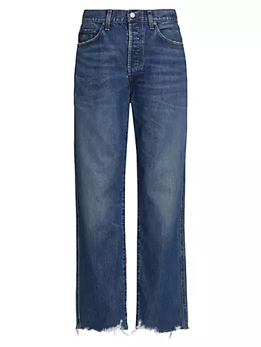 90's Pinch-Waist Straight-Leg Jeans