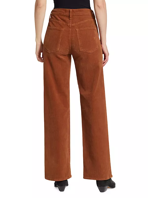 Lauren Ralph Lauren Women's Stretch Corduroy Mid-Rise Straight Pants :  : Clothing, Shoes & Accessories