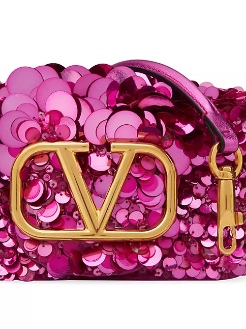 Valentino Garavani Womens Pink PP Rockstud Small Leather Shoulder Bag