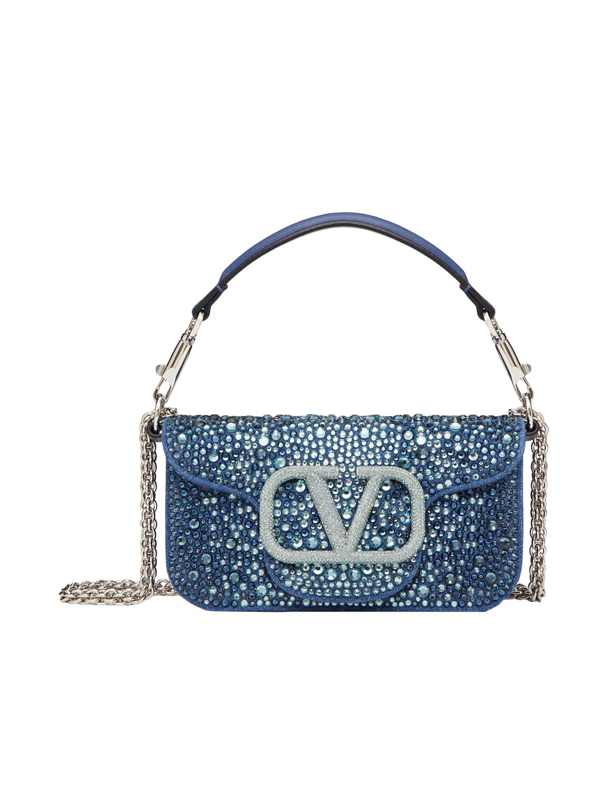 Valentino Garavani Women's  Locò Denim Shoulder Bag With Rhinestones - Denim