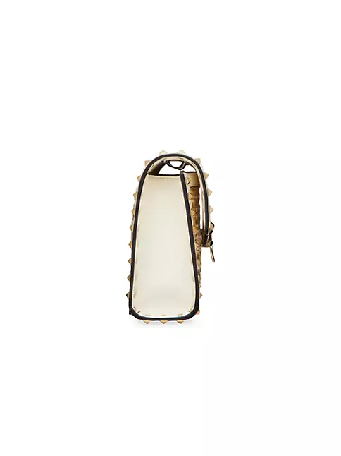 Rockstud Small Boucle Crossbody Bag in White - Valentino Garavani