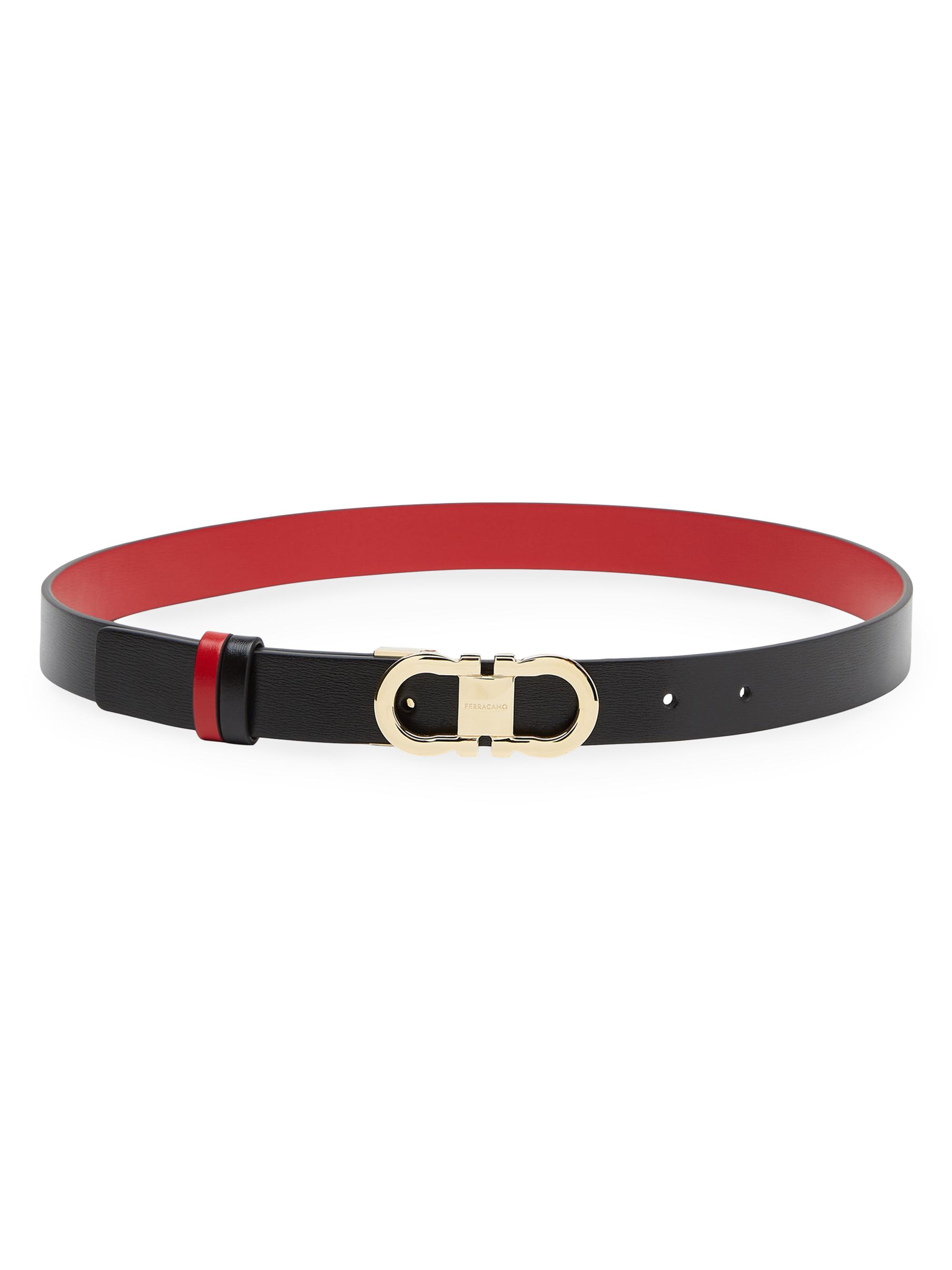 Salvatore Ferragamo double Gancio belt - Black