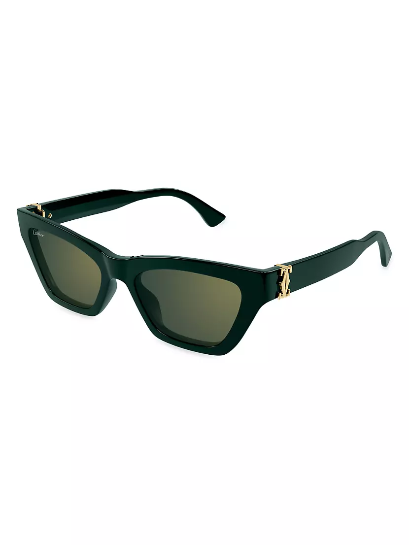 Shop Cartier Double C 53MM Cat-Eye Sunglasses | Saks Fifth Avenue