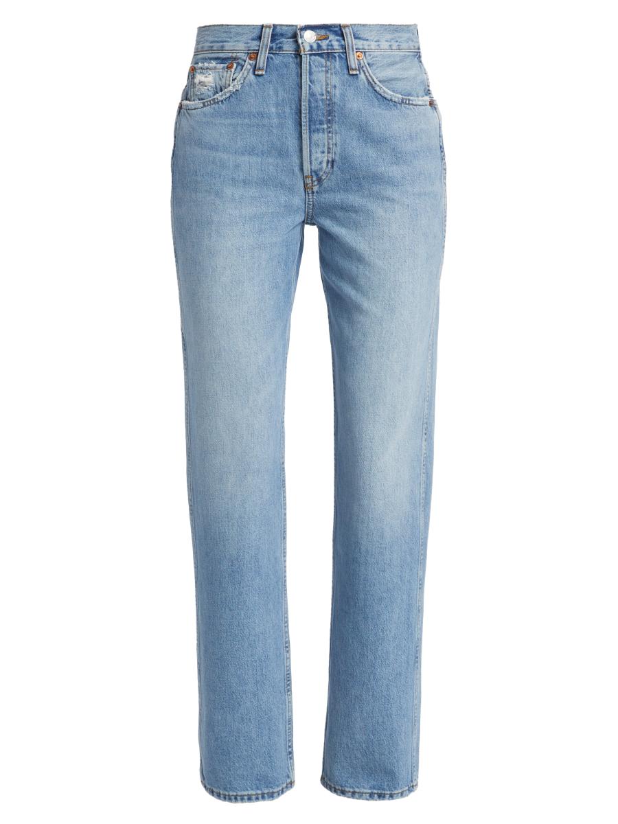 Re/done 90s High-Rise Rigid Straight Jeans | Saks Fifth Avenue